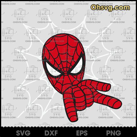 Spiderman SVG, Spider With Web SVG, Spiderman Redsuit SVG - ohsvg