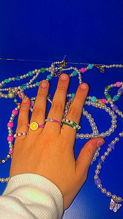 Indie Rings💟💟💟 Beaded Rings Beaded Beaded Jewelry