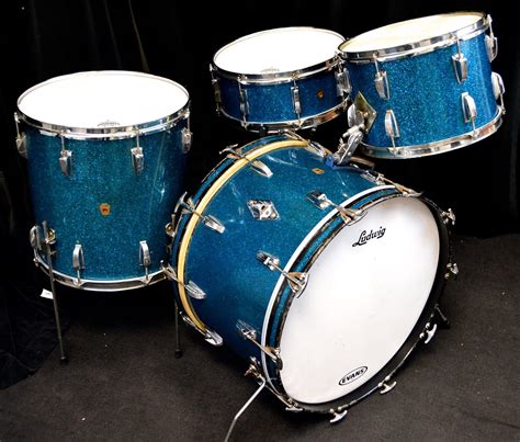 Ludwig Wfl 22131655 X14 Drum Set Blue Sparkle 50s Reverb Ludwig