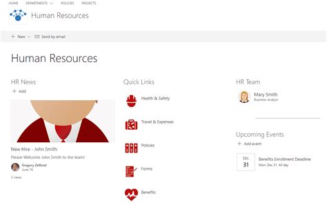 Hr Sharepoint Site Template