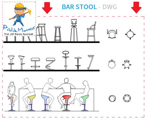 Bar Stool Dwg In AutoCAD Drawing 1 20 MB