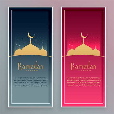 Ramadan Kareem Islamic Season Banner Design Download Free Vector Art