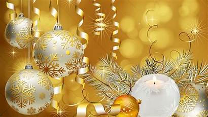 Christmas Gold Background Golden Wallpapers Merry Ornaments