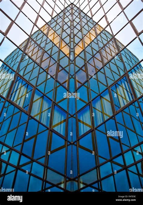 Glass Walls Of Business Center With Reflections Stock Photo Alamy