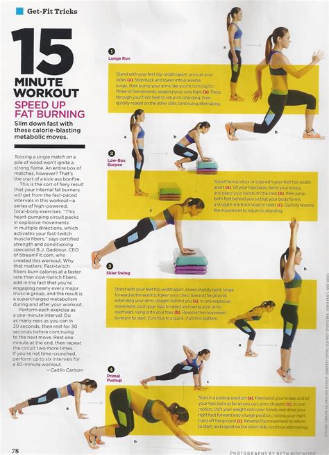 15 Minute Workout From Bj Gaddour Of In Womens Health