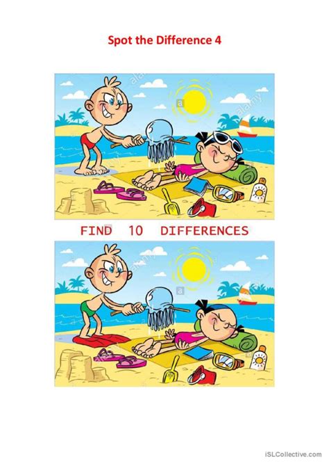 Spot The Difference 4 English Esl Worksheets Pdf And Doc