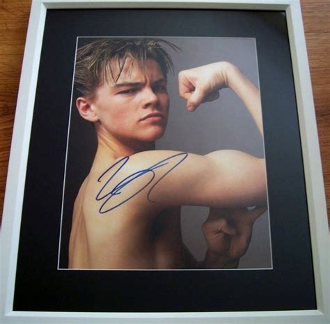 Leonardo Dicaprio Autographed Vintage 10 12 By 13 12 Inch Portrait Photo Matted And Framed