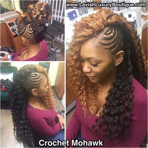 Although classic mohawks undergo numerous updates from year to year and are more frequently styled as fauxhawks, we love them and. Pin by Na-Tashia Lewis on HAIR | Braids with weave ...