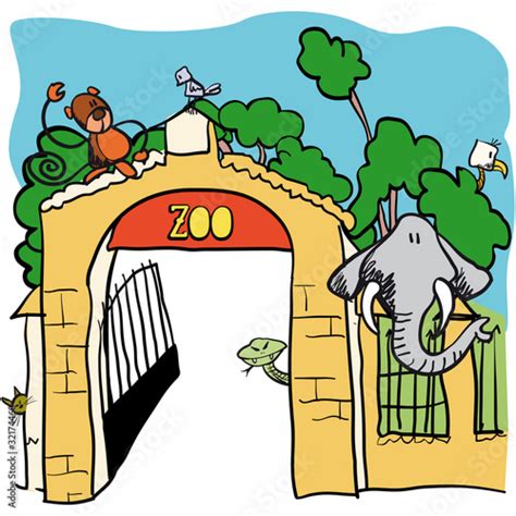 Zoo Vector Cartoon Illustration Animals Imágenes De Archivo Y