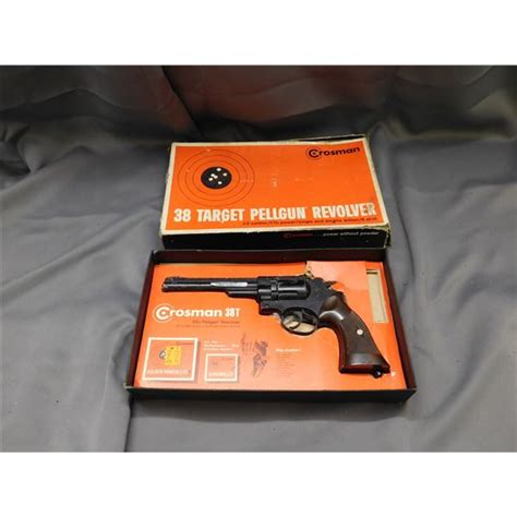 Crosman 38 T Pellgun Revolver Co2 Pistol In Box