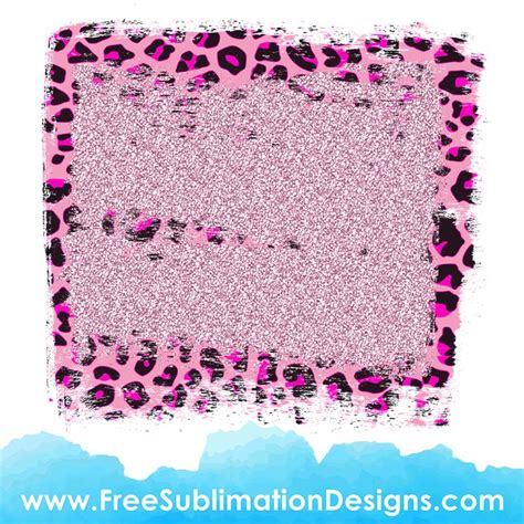 Free Sublimation Designs Pink Leopard Print Glitter Background At