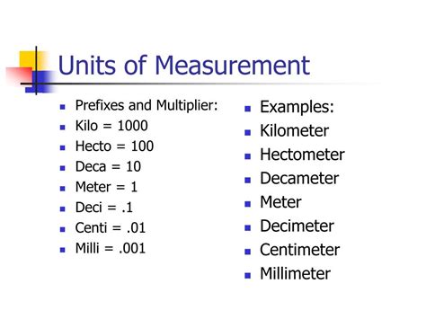 What Is The Correct Unit Of Measurement For 1000 M