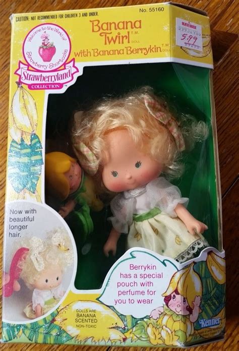 Strawberry Shortcake Berrykin Banana Twirl Doll Naked Vintage Rare My