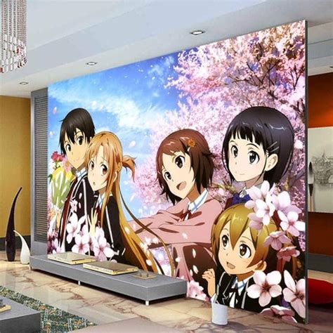 Zghnzk Papel Pintado Mural Japonés Anime Mural Anime 3d Pared