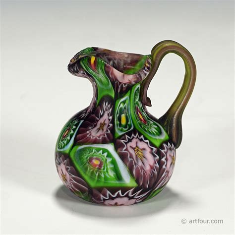 Vetreria Fratelli Toso Millefiori Glass Vases Murano Early 20th Century