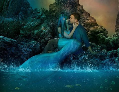 Mermaid Love Water Love Mermaid Man Couple Hd Wallpaper Peakpx