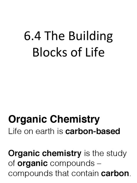 Ch 6 4 Building Blocks Of Life Pdf Carbohydrates Lipid