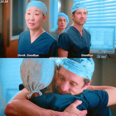 Cristina Saying Goodbye To Derek Greys Anatomy Funny Grey S Anatomy Tv Show Greys Anatomy