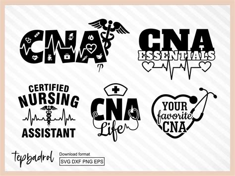Cna Svg Bundle Certified Nursing Assistant Clipart Vector Png
