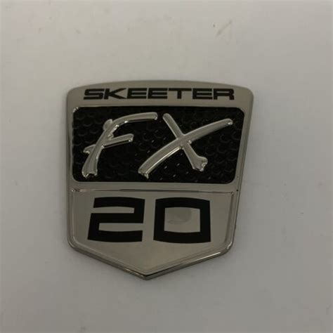 Authentic Skeeter Fx Bass Boat Emblem Black Silver