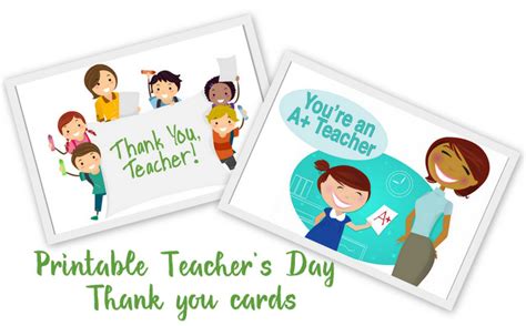 20 Awesome Teachers Day Card Ideas With Free Printables