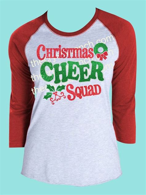 Christmas Cheer Squad Rhinestone And Glitter Tee