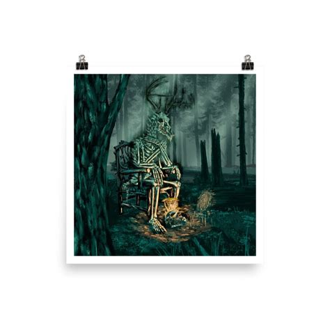 Seated Wendigo Poster Etsy