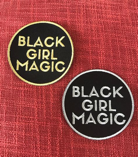black girl magic gold embroidered iron on patch etsy