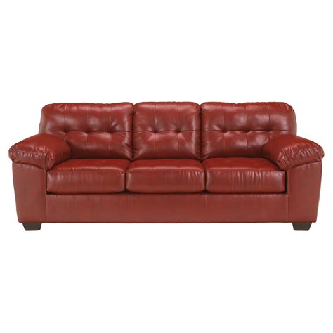 Signature Design By Ashley Alliston Leather Sofa Red