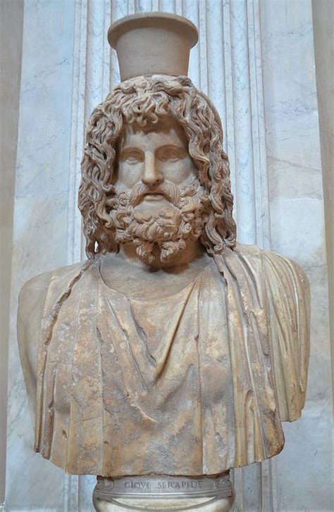 Marble Bust Of Serapis Roman Copy After A Greek Original From The 4th