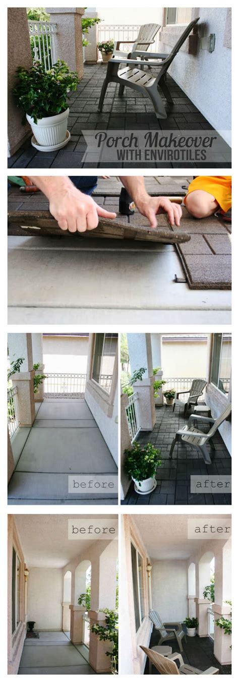 Easy Envirotile Porch Floor Transformation Home Renovation Home