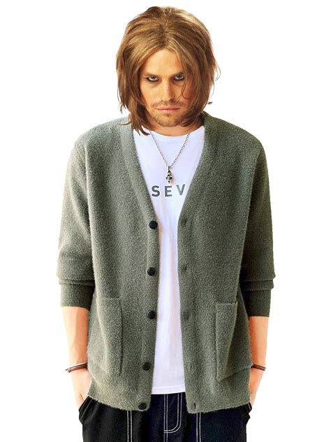 Kurt Cobain Acoustic Sweater Costume And Wig Nirvana Unplugged Grunge Halloween