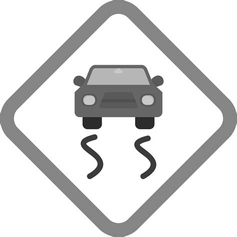 Slippery Road Vector Icon 20361999 Vector Art At Vecteezy