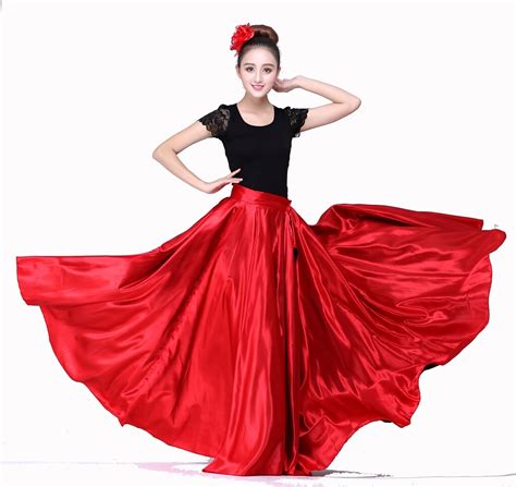 flamenco dance costume belly dance skirt spanish bullfight swing skirt costume top and skirt