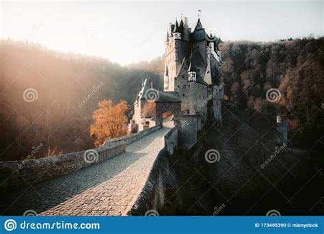 Road To The Eltz Castle With Towers In Hills Royalty Free Stock Photo