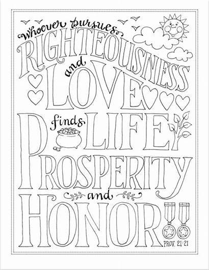 Coloring Pages Bible Righteousness Verse Info Printable