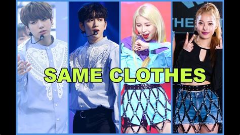 Kpop Idols Wearing The Same Clothes Compilation 1 Youtube