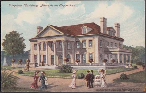 Virginia Building At Jamestown Exposition Postcard 1907