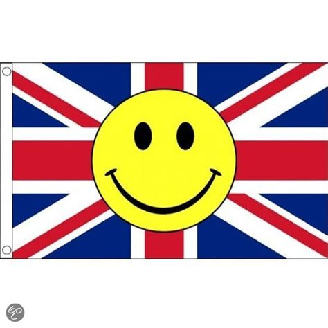 Engelse Vlag Met Smiley 90 X 150 Cm