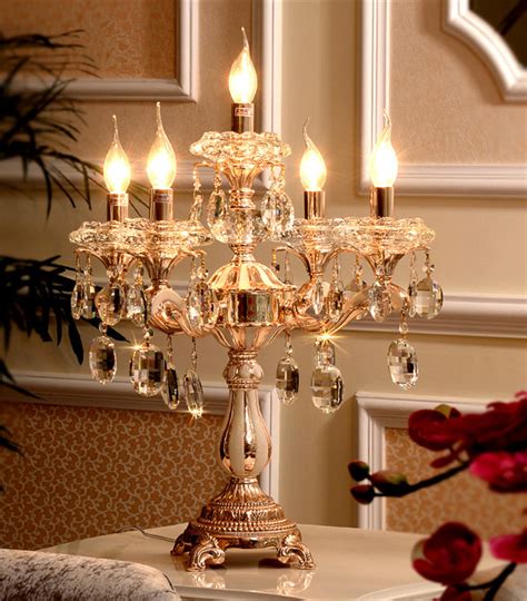 Gorgeous pair of large murano hand blown filigrana ribbons with gold flecks and flower accents italian art glass double candlesticks / candelabra. 5-lights-large-Wedding-gold-candle-holders-led-table-lamp ...