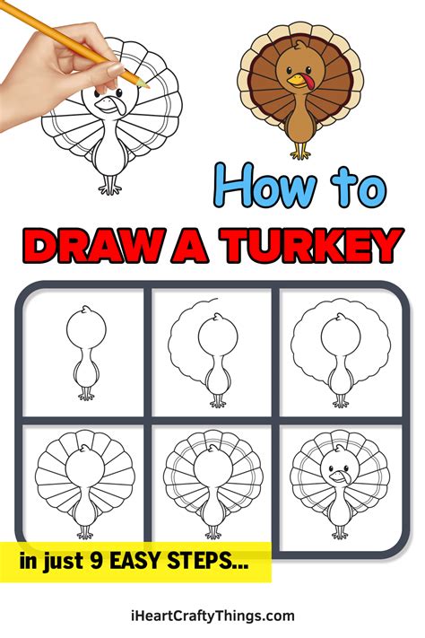 How To Draw A Turkey Step By Step For Kids