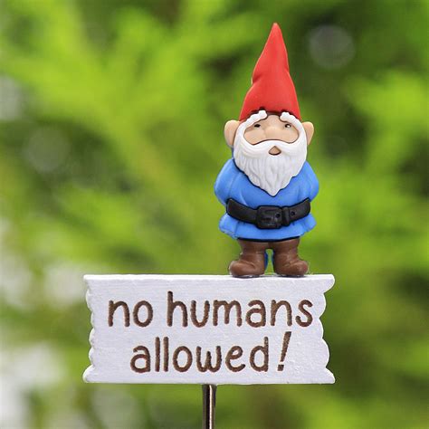 No Humans Allowed Sign Fairy Garden Sign By Jennifer