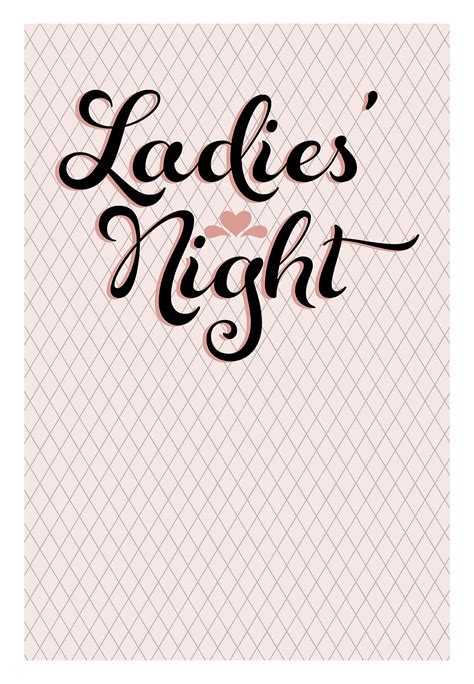 Free Printable Ladies Night Invitations

