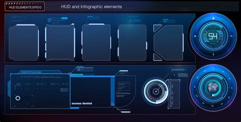 Premium Vector Hud Ui Gui Futuristic User Interface Screen Elements