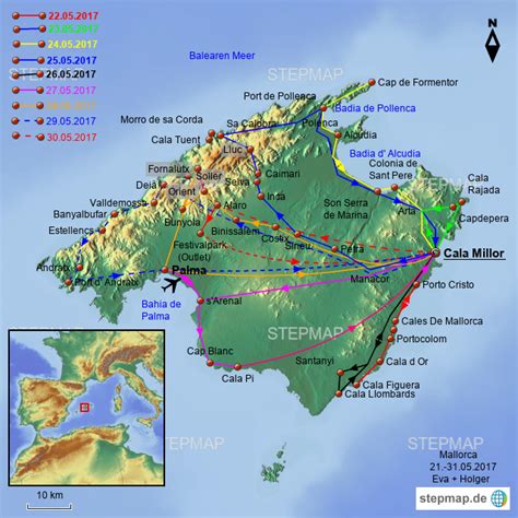 Gross asien politische landkarte kontinent. StepMap - Mallorca 2017 - Landkarte für Deutschland