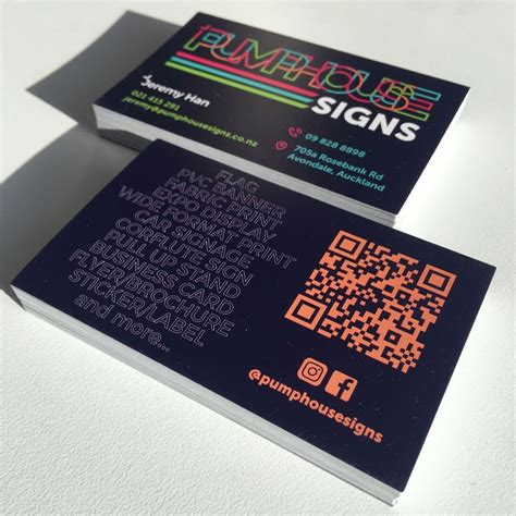 Print business cards on a desktop printer. Business Card Double Sided Print - Pumphouse Signs