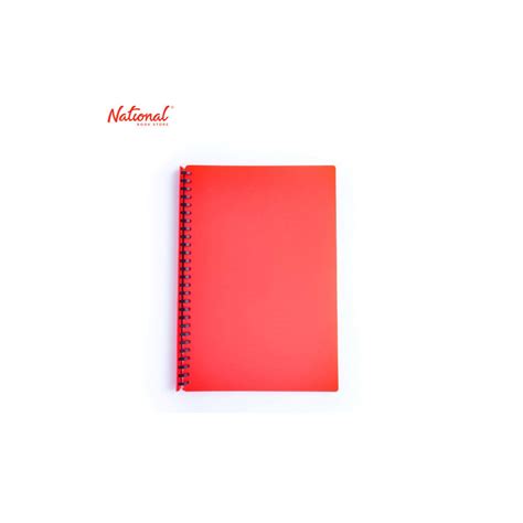 Evo Clearbook Refillable Long 20sheets 27holes Solid Color Red