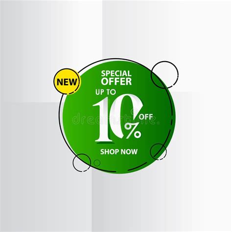 New Discount Label Up To 10 Of Special Offer Shop Now Vector Template