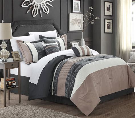 Shop allmodern for modern and contemporary 10 piece comforter set to match your style and budget. Chic Home Carlton 6-Piece Comforter Set, King Size, Taupe