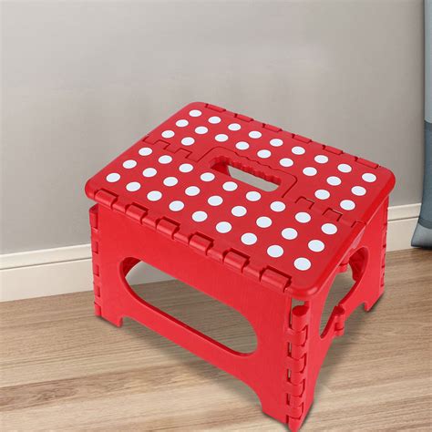Mgaxyff Thick Plastic Folding Stool Small Chair Advanced Portable Bench